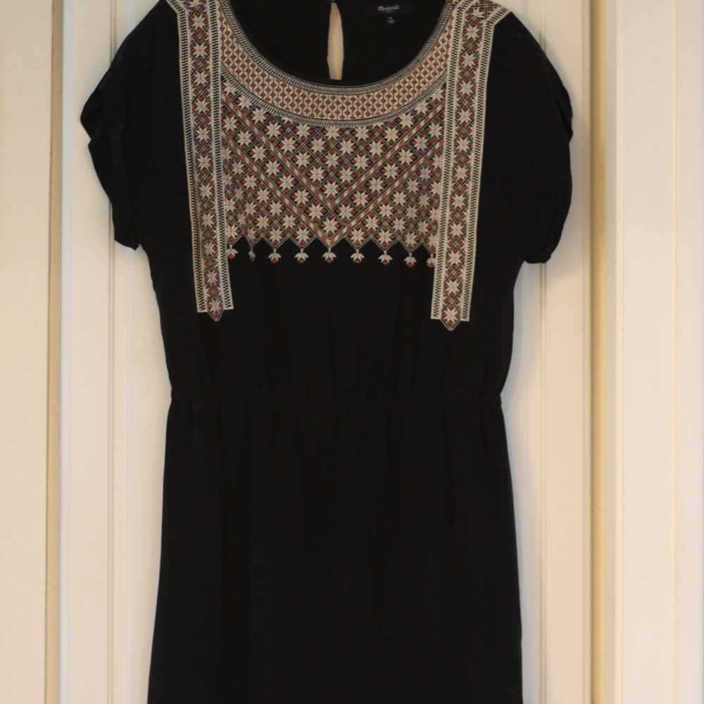 Madewell Black Silk Summer Casual Dress